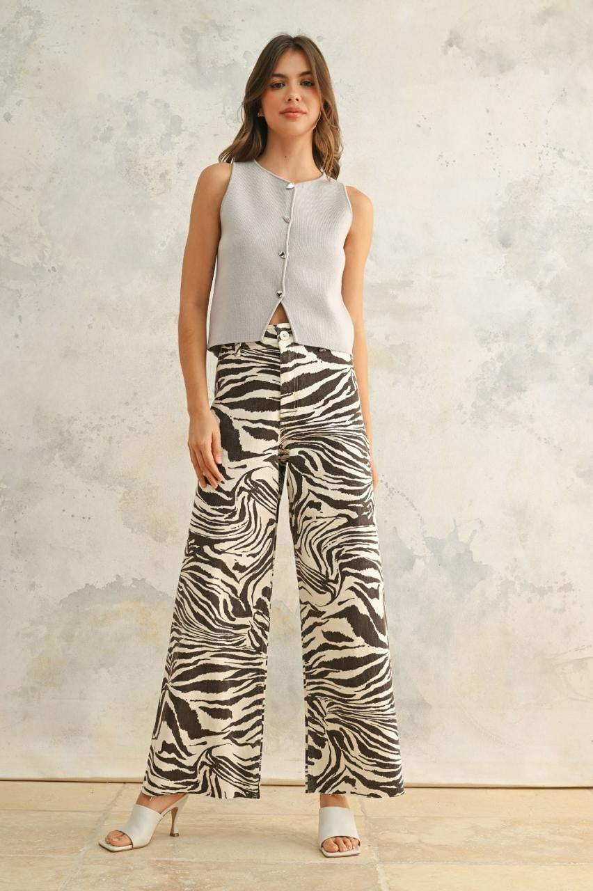 ZEBRA BROWN PANT