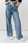 JEANS CONTRASTE OLIVE