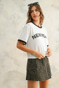 NY BLACK WHITE TOP