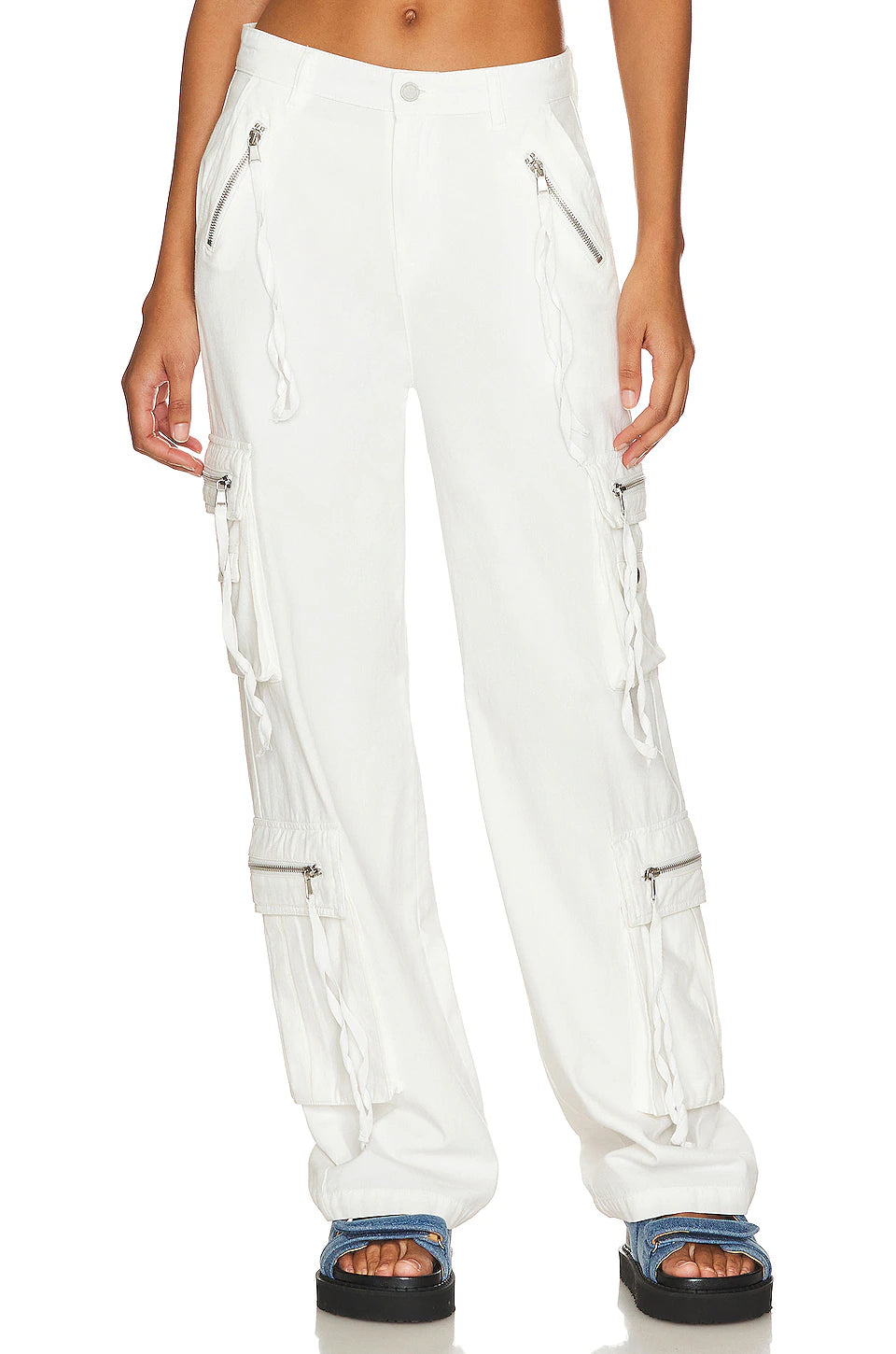 PANTALON CARGO BLANCO