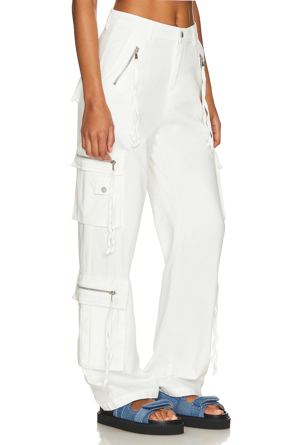 PANTALON CARGO BLANCO
