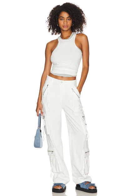 PANTALON CARGO BLANCO