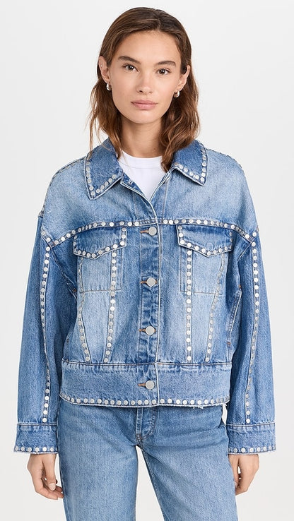 CHAMARRA DENIM STUDS