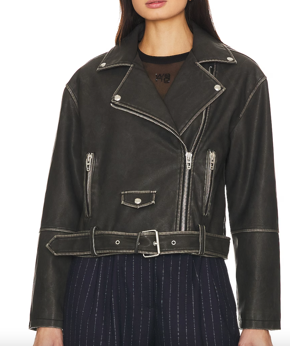 CHAMARRA WASHED BLACK PIEL