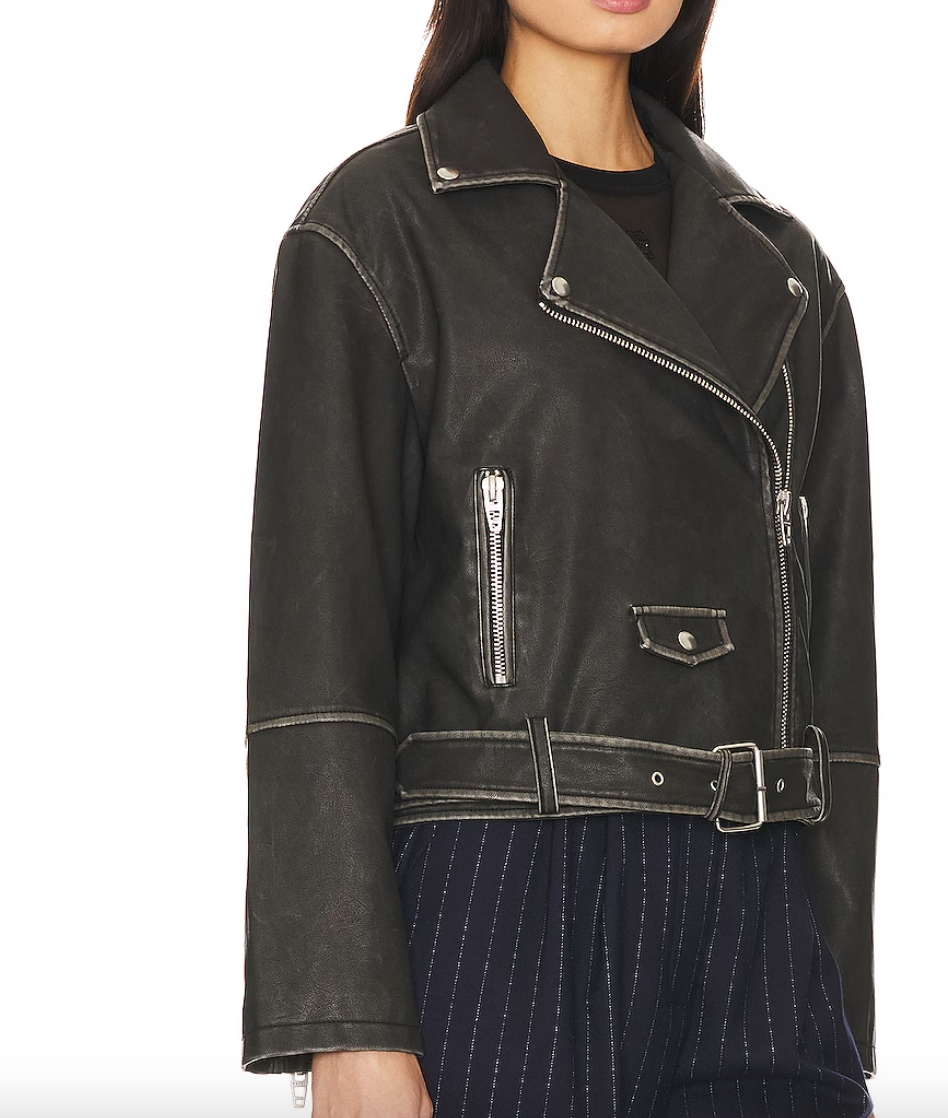 CHAMARRA WASHED BLACK PIEL