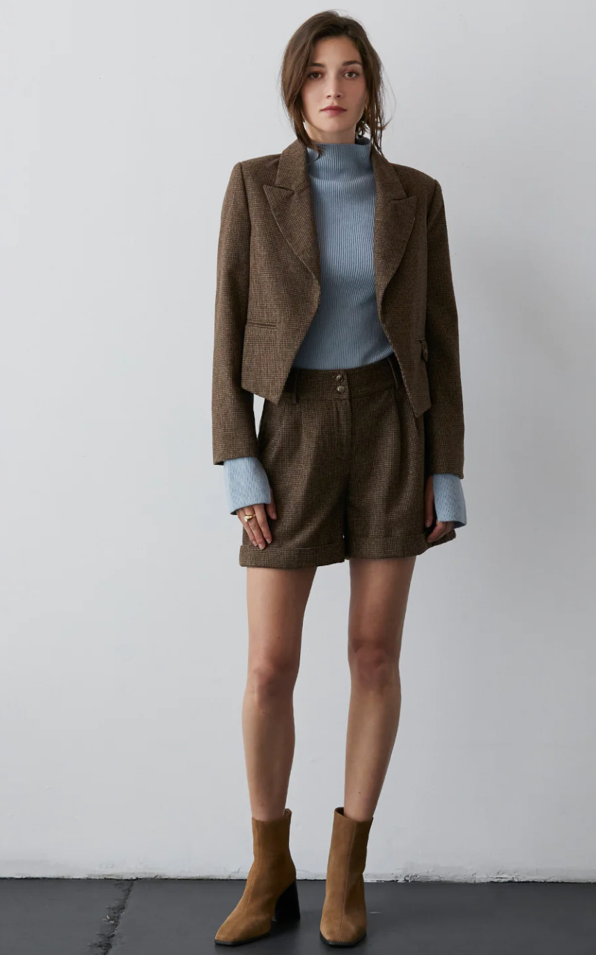 SET BLAZER SHORT CAFÉ