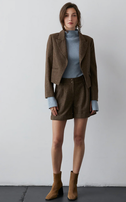 SET BLAZER SHORT CAFÉ