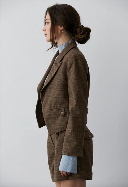 SET BLAZER SHORT CAFÉ