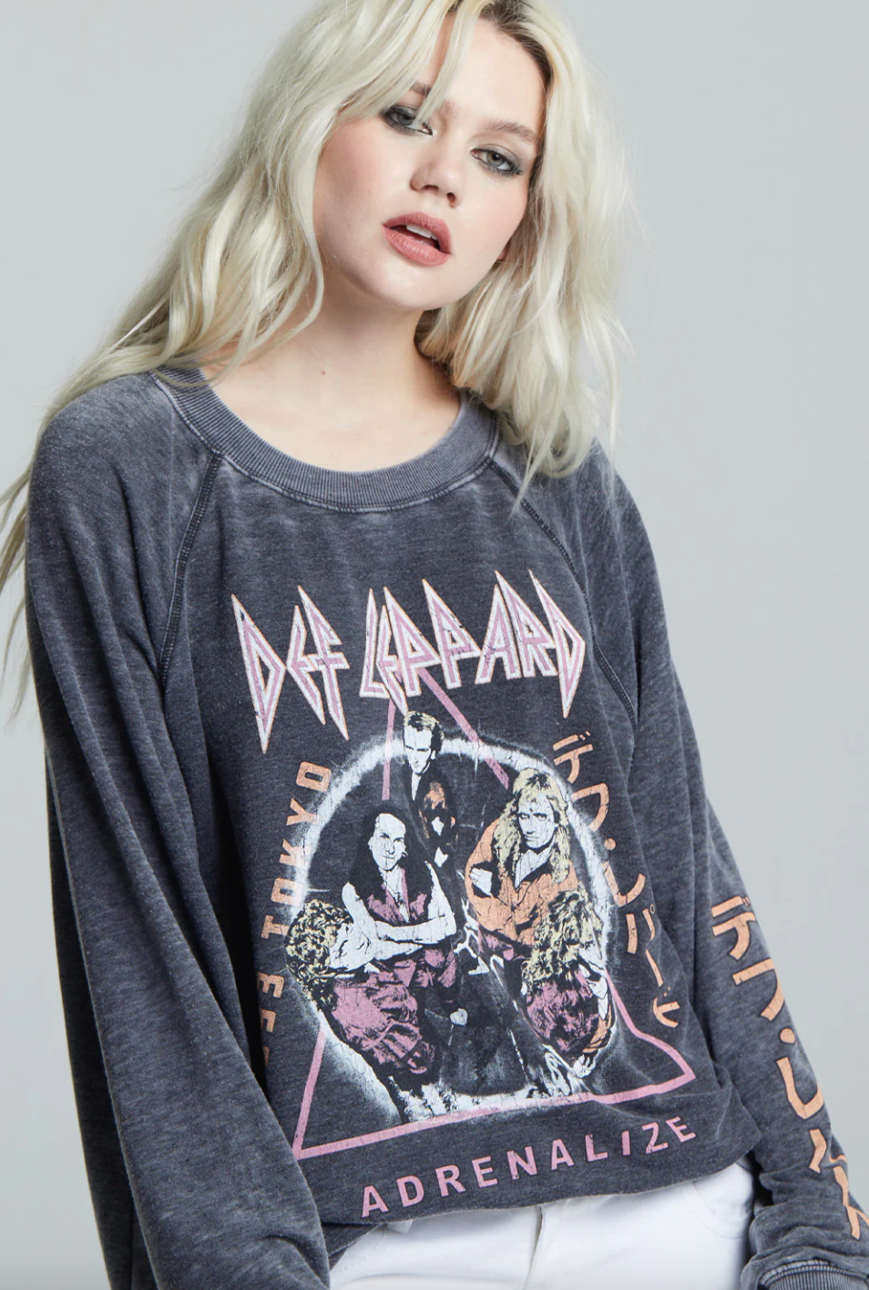 SUDADERA DEF LEOPARD GRIS ROSA