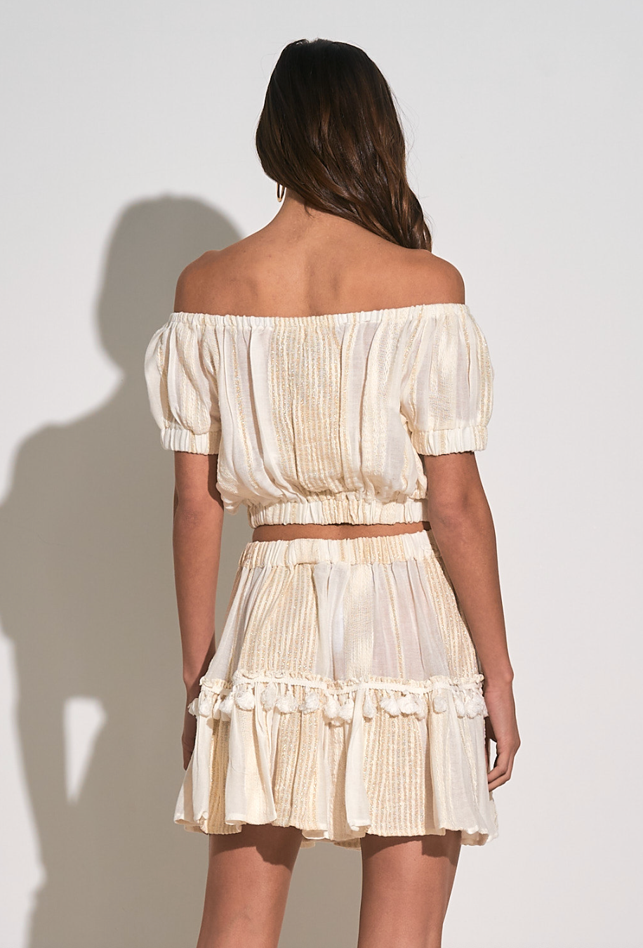 SET FLADA BEIGE LUREX GOLD