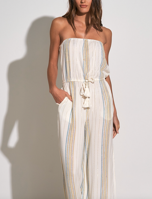 STRAPLESS JUMPER BLANCO LUREX