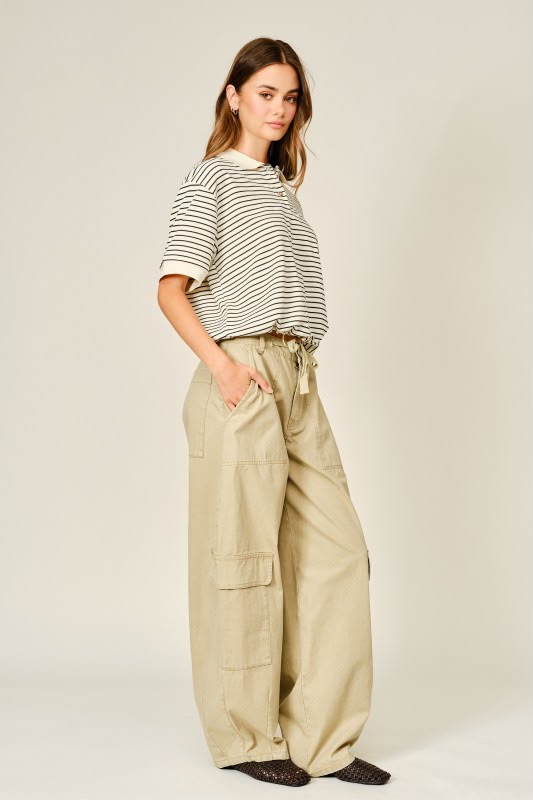 BARREL BEIGE CARGO PANTS
