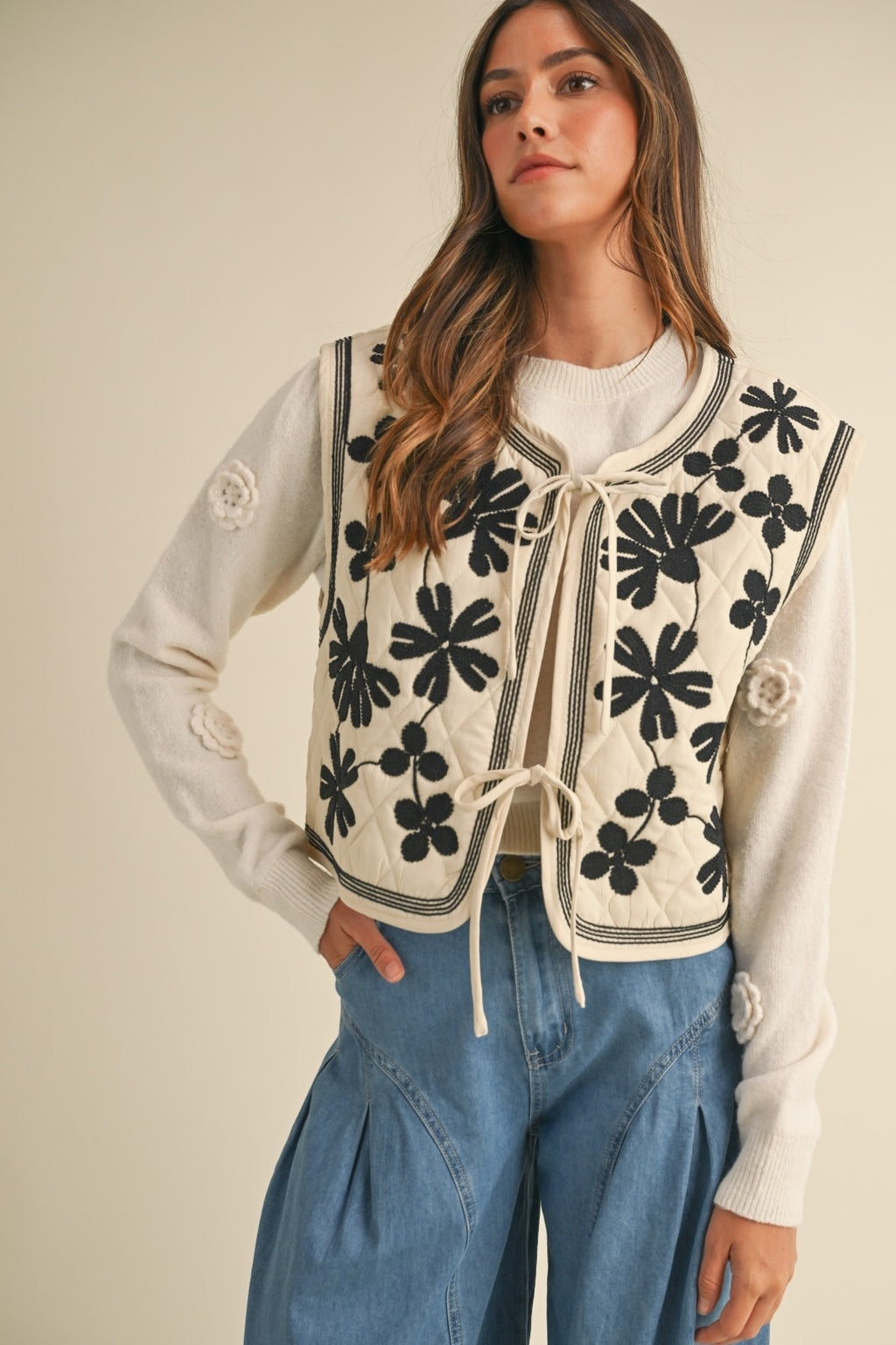 CHALECO BORDADO QUILTED