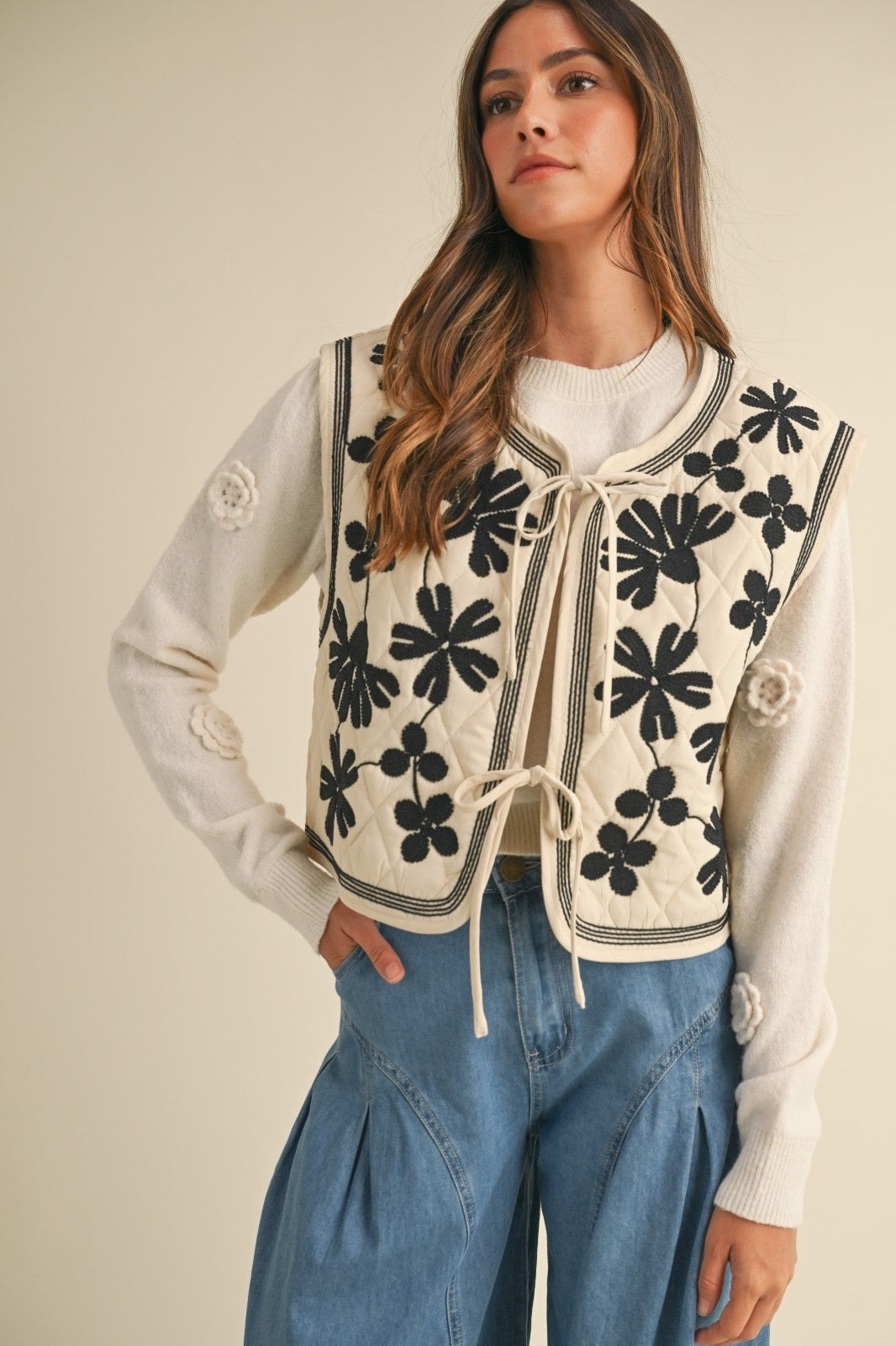 CHALECO BORDADO QUILTED