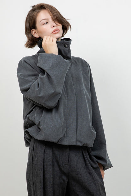 CHARCOAL BOMBER JACKET