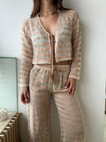 MESH LUREX STRIPE SET