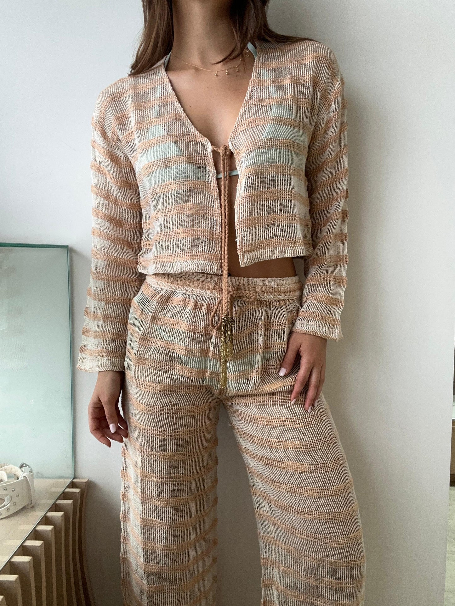 MESH LUREX STRIPE SET