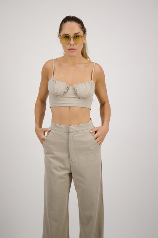 CROP TOP BEIGE