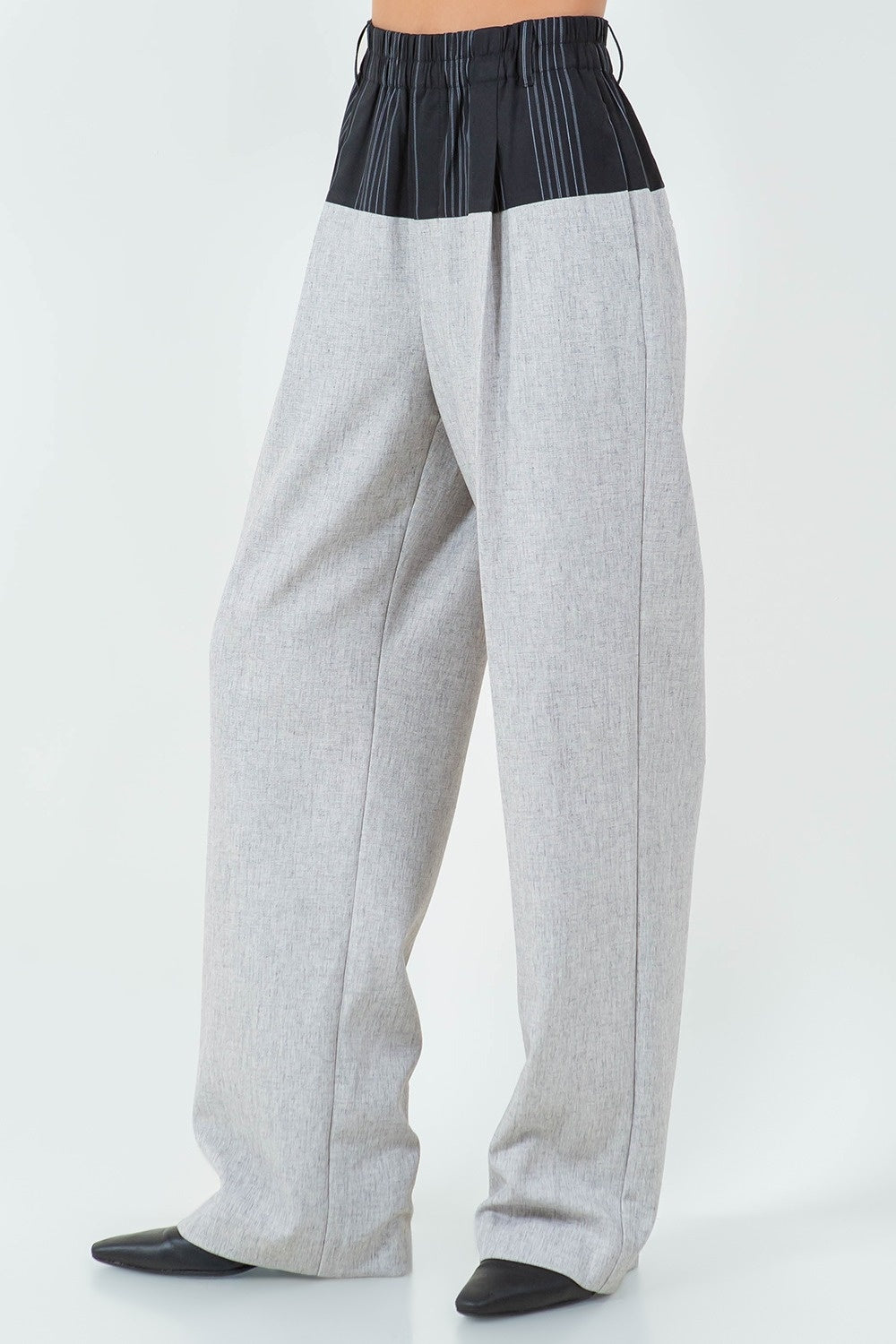 GRAY BLACK STRIPED PANTS