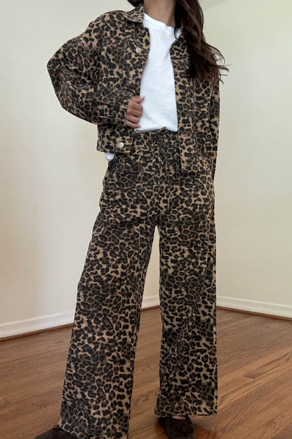 LEOPARD DENIM SET