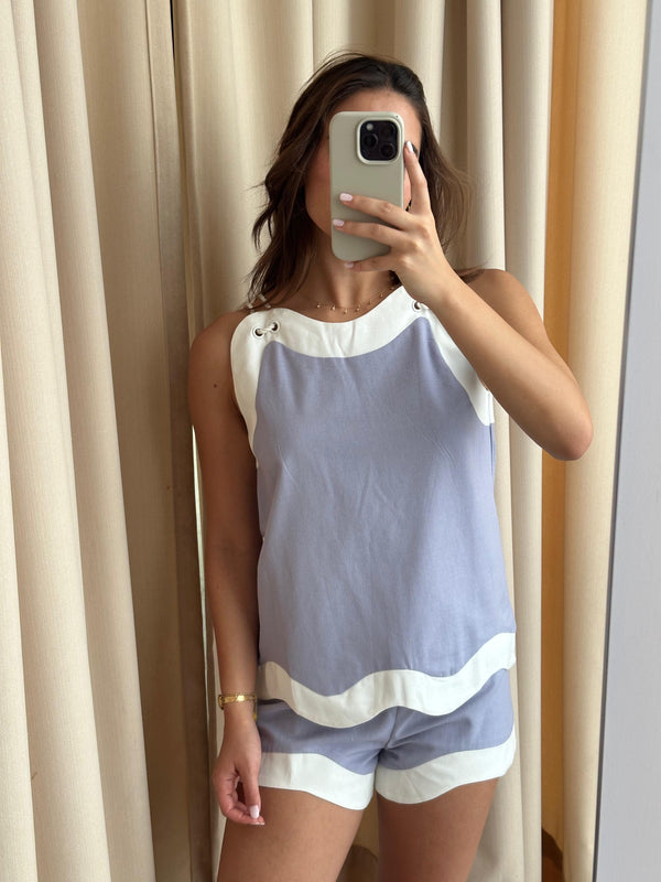 POWDER BLUE SHORT SET