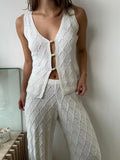 WHITE KNIT SET