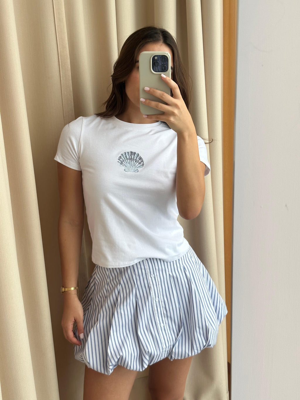 STRIPED BUBBLE SKIRT