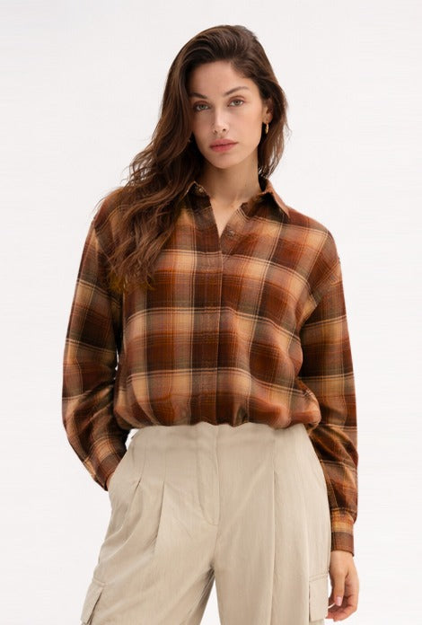 PLAID BUBBLE SHIRT