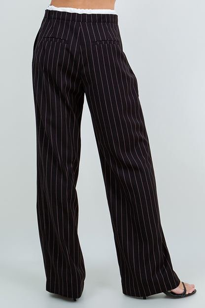 BLACK PINK STRIPE PANTS