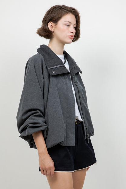 CHARCOAL BOMBER JACKET