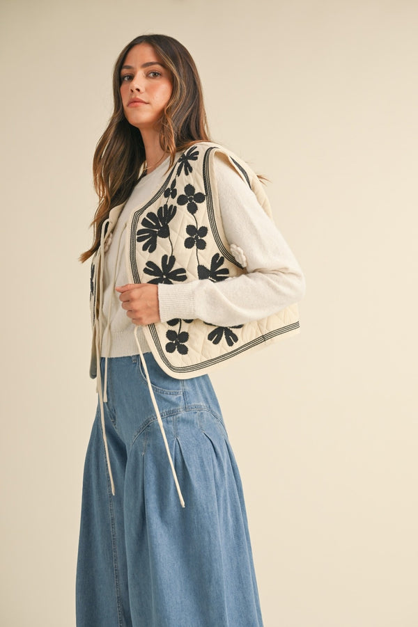 CHALECO BORDADO QUILTED