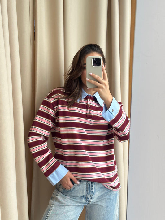 BERRY LONGSLEEVE POLO