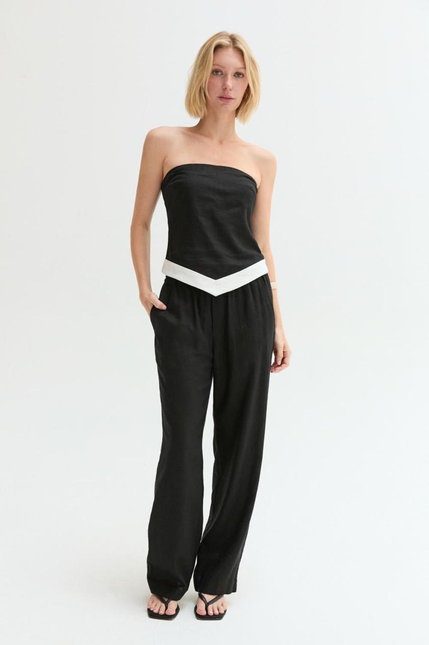 SET STRAPLESS BLACK WHITE