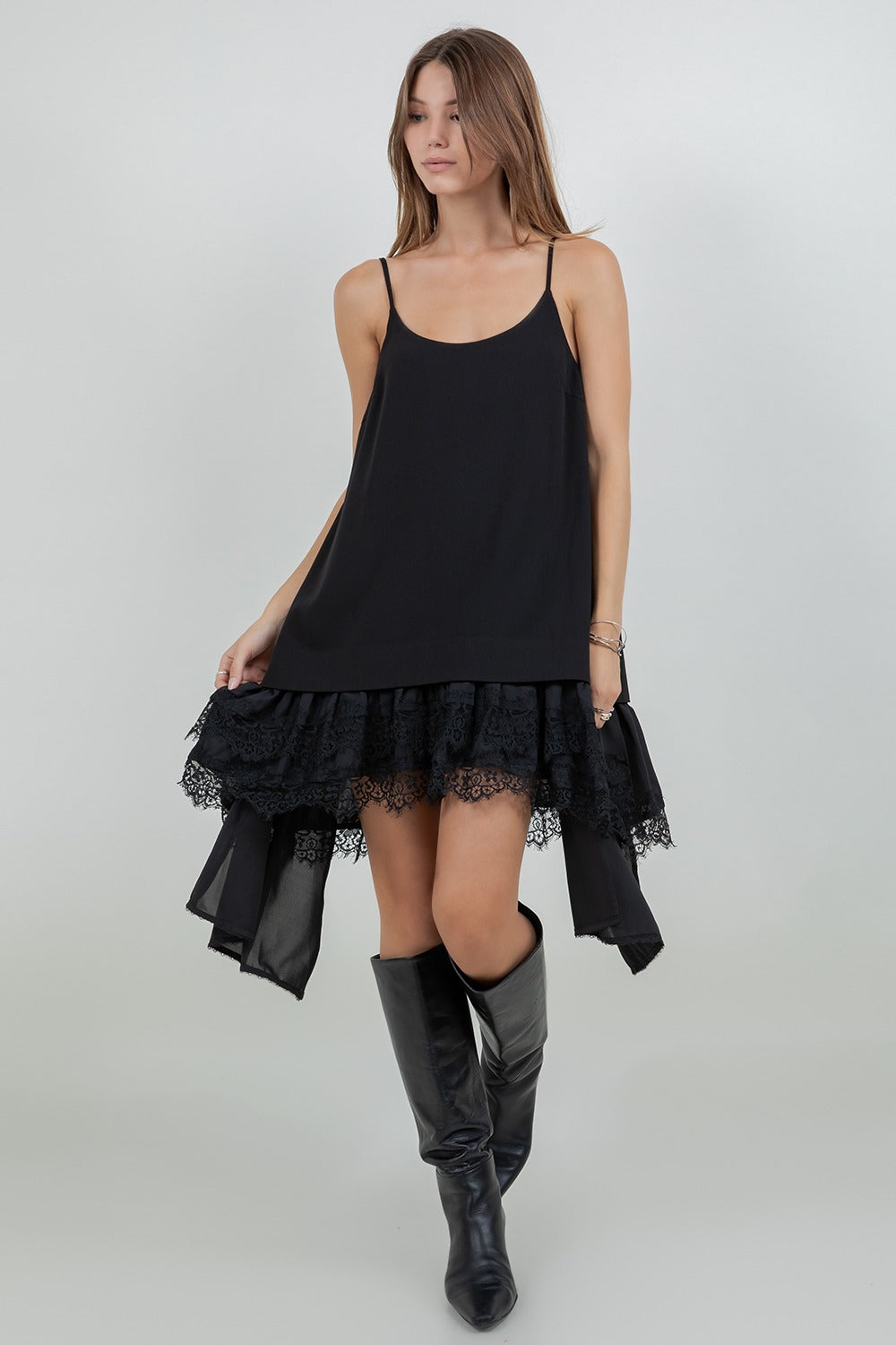 ASSYMETRICAL LACE DRESS