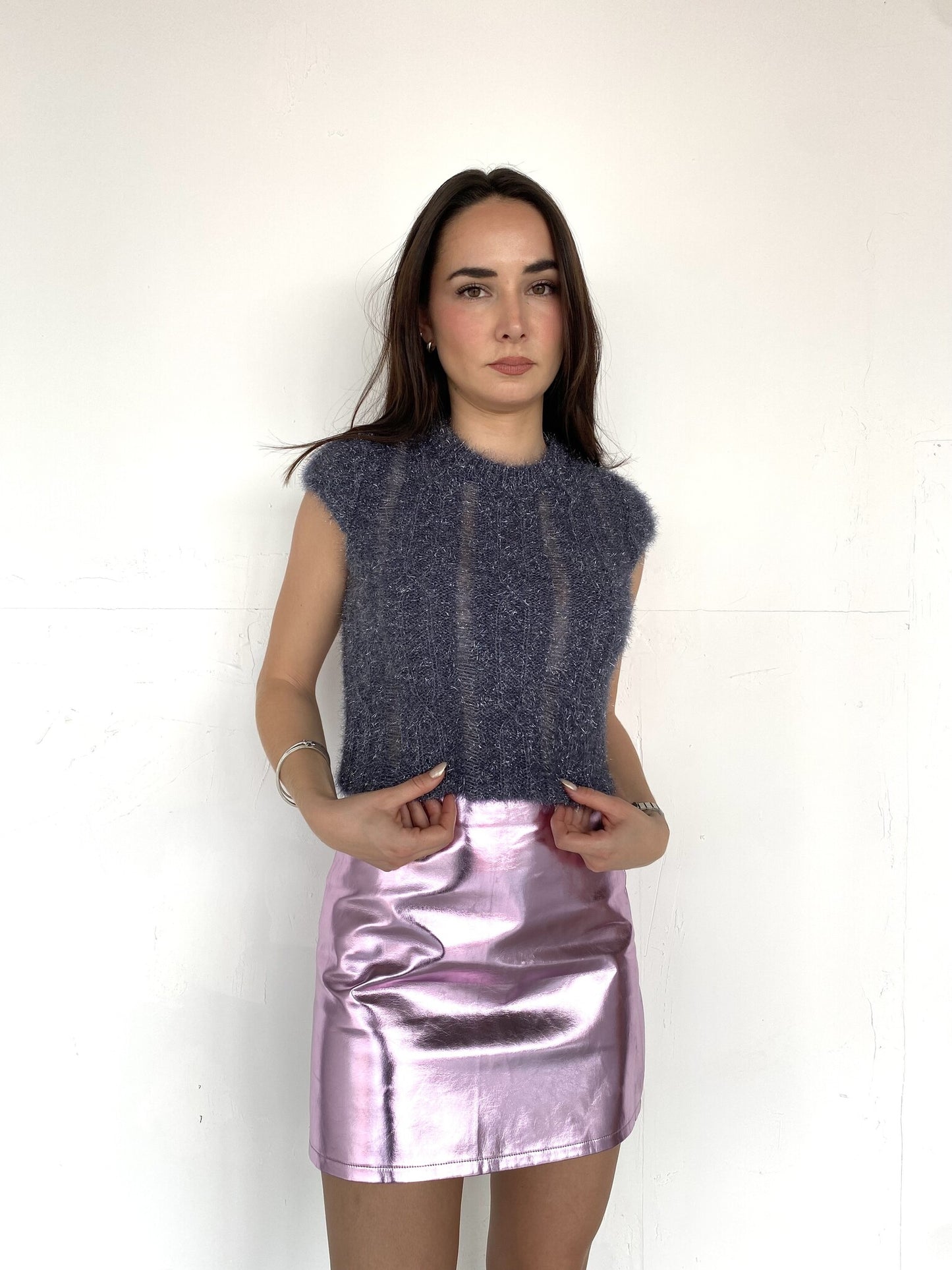 CHALECO SHINNY KNITED