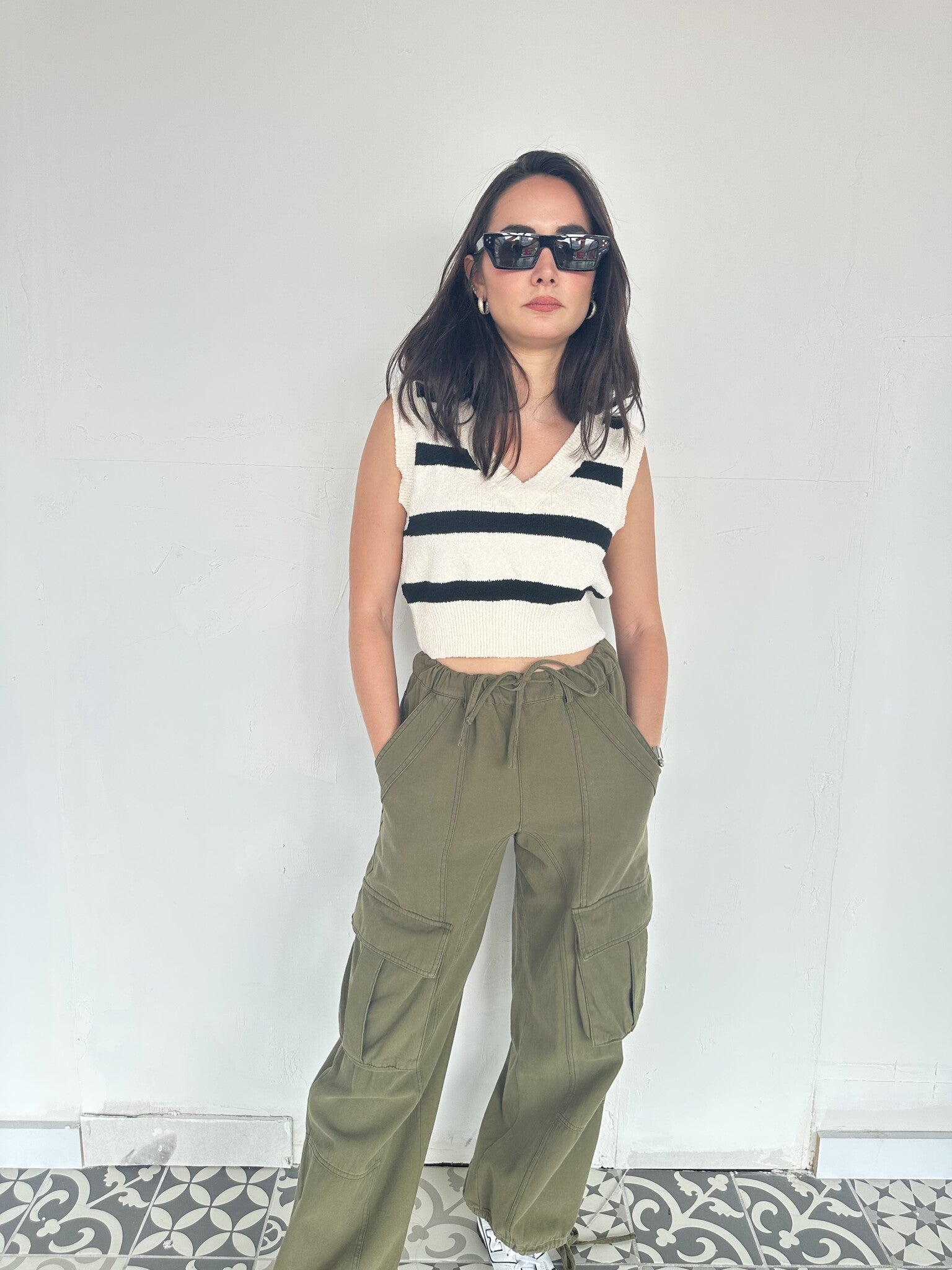 PANTALON CARGO OLIVO