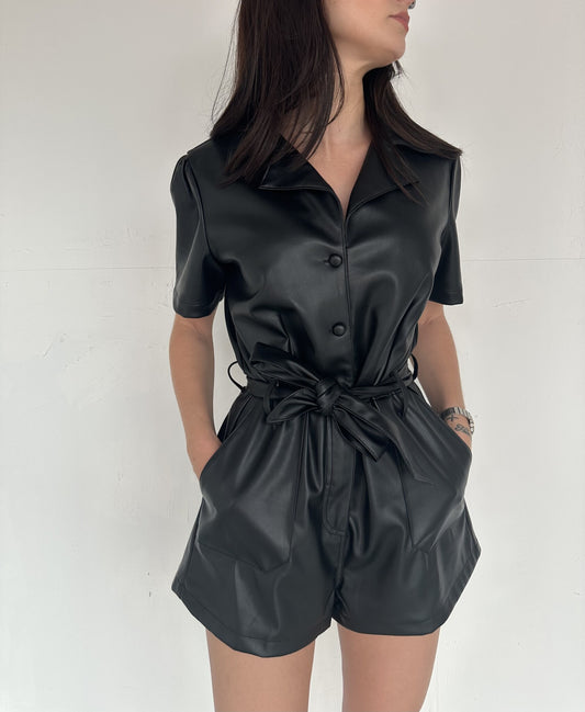 JUMPER PIEL VEGANA NEGRO