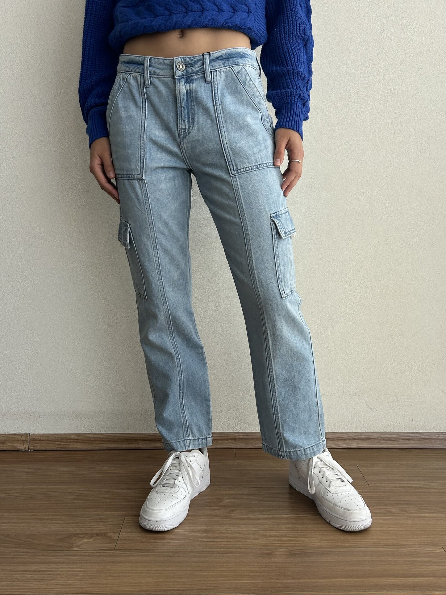 JEANS CARGO LIGHT BLUE