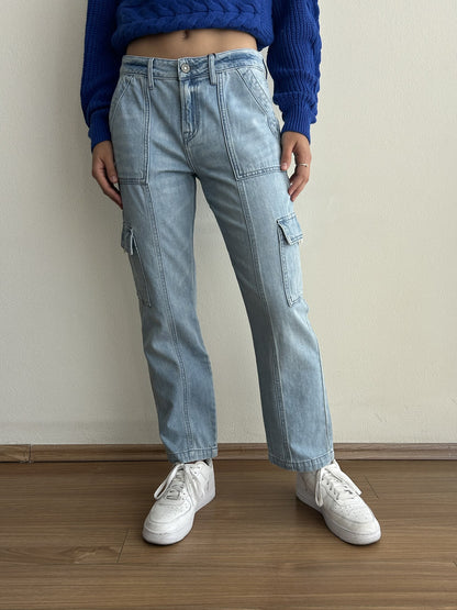 JEANS CARGO LIGHT BLUE