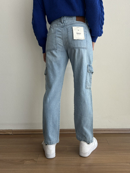 JEANS CARGO LIGHT BLUE