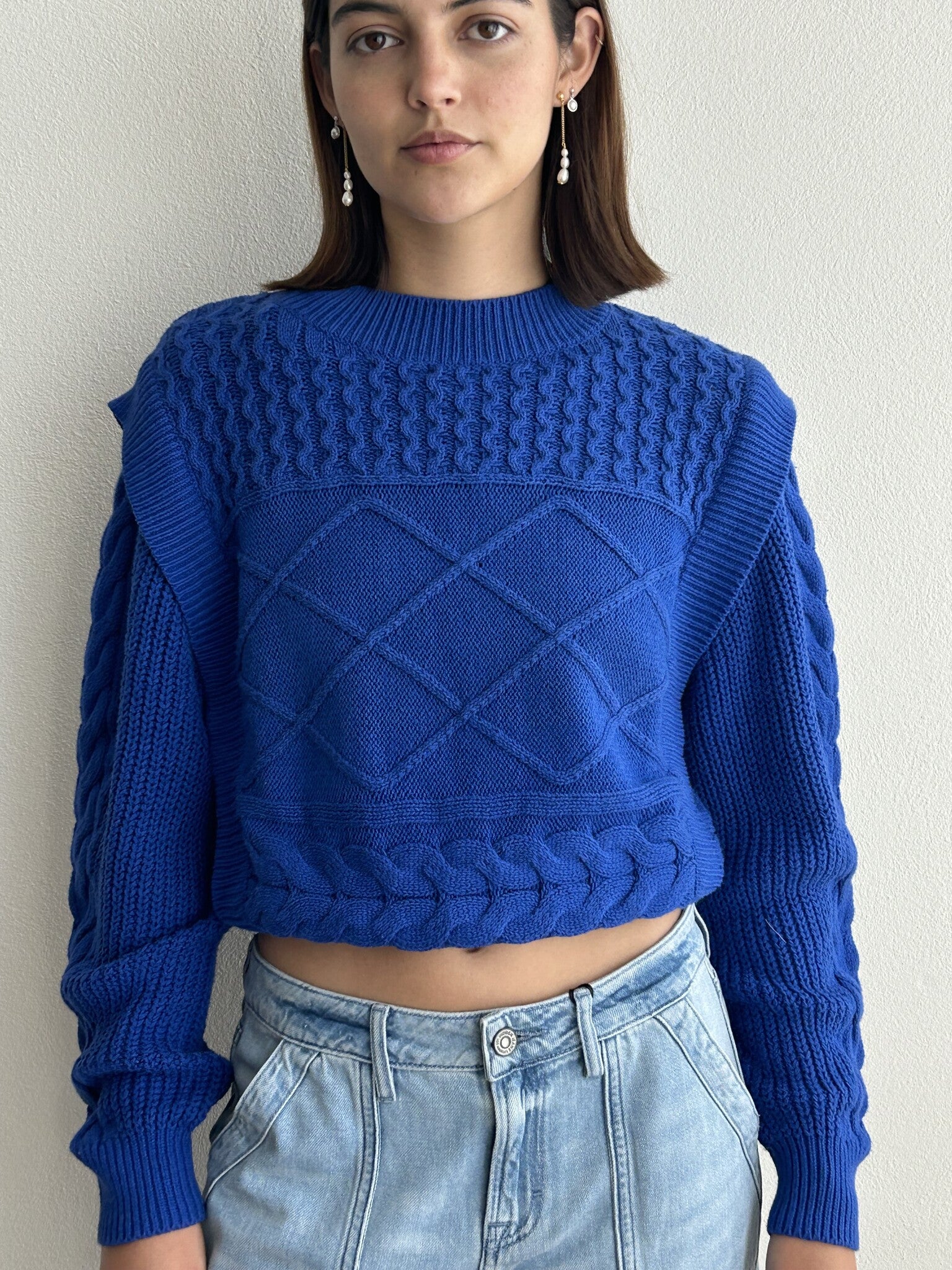 SUETER AZUL REY HOMBRO