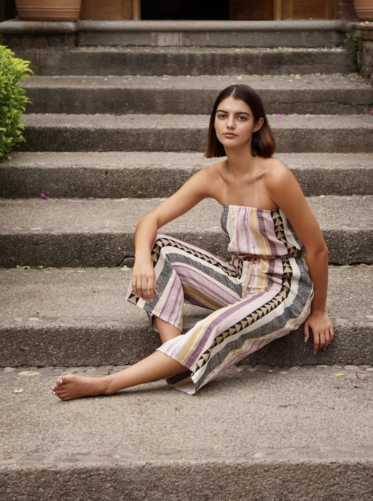 JUMPER TAN PRINT MIDI