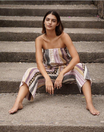 JUMPER TAN PRINT MIDI