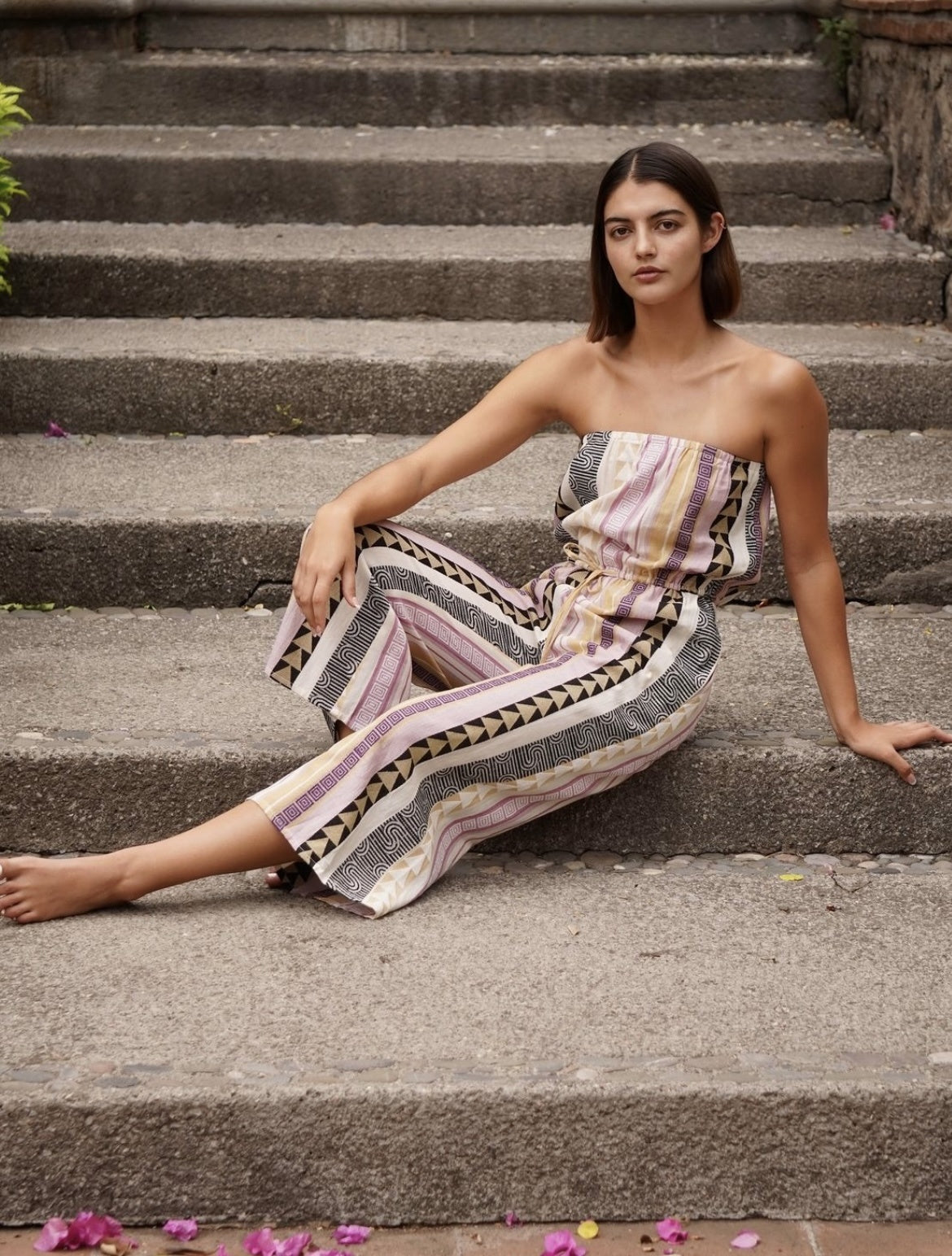 JUMPER TAN PRINT MIDI