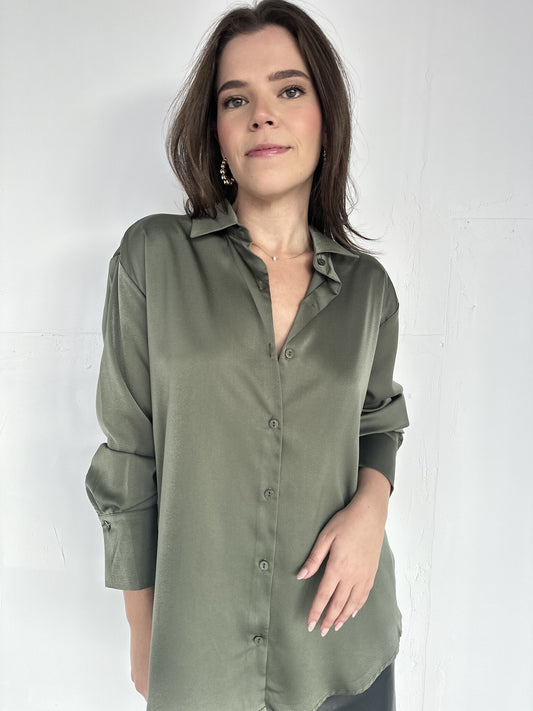 CAMISA SATIN OLIVE