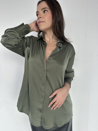 CAMISA SATIN OLIVE