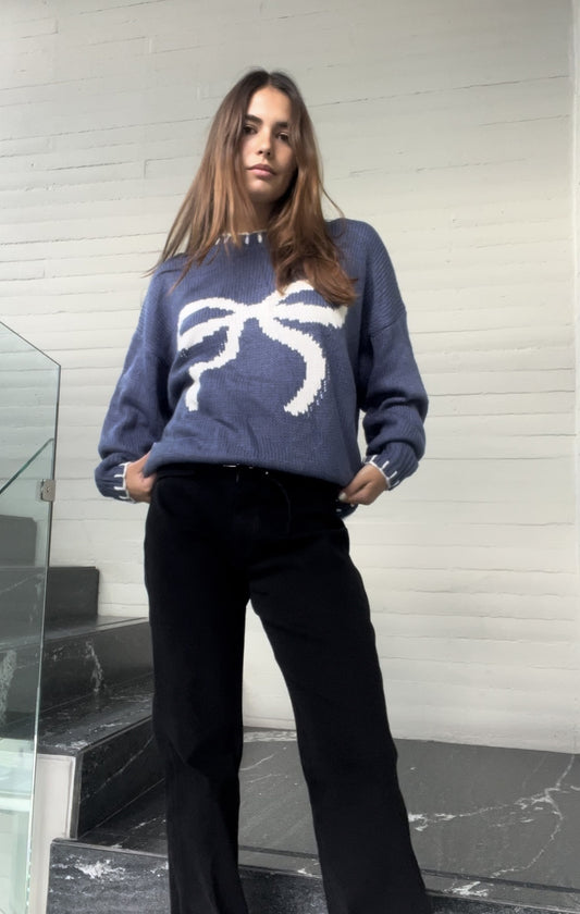 RIBBBON BOW SWEATER