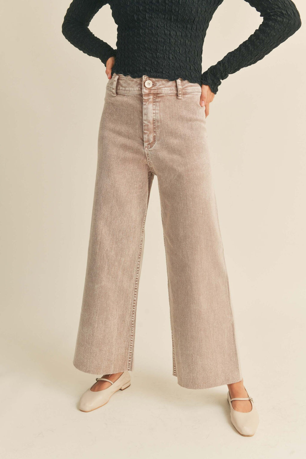 JEANS TAUPE DESLAVADOS