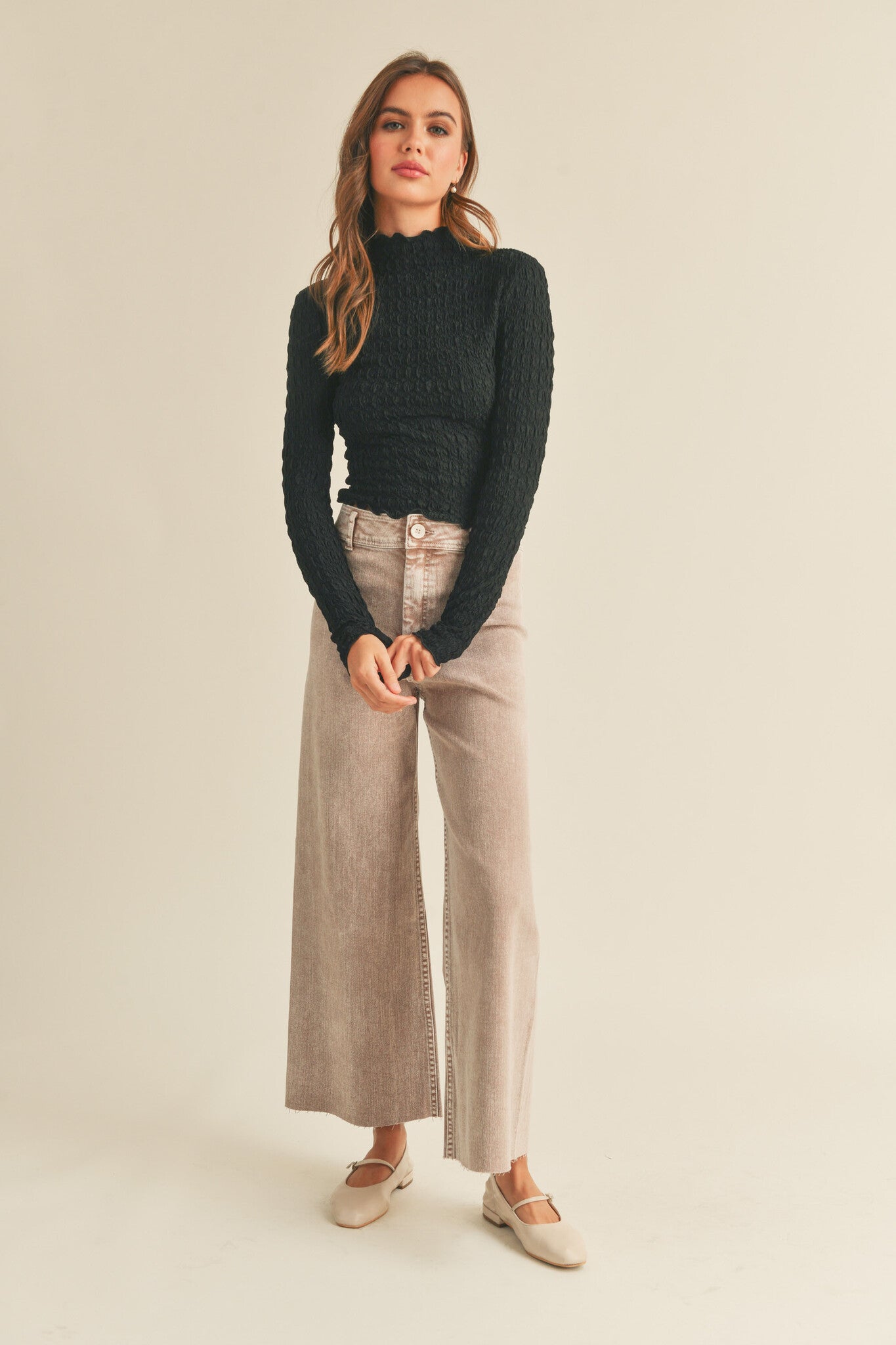 JEANS TAUPE DESLAVADOS