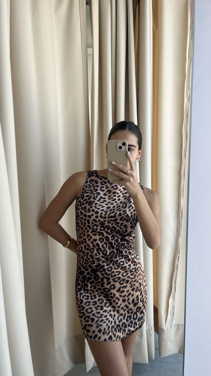 LEOPARD PRINTED DRESS